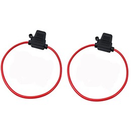 2 x Inline Fuse Holder to Accept 12V 30A Blade Fuses 12AWG 12-32V Splashproof Car Bicycle Car Truck Waterproof Blade Copper Wire Fuse Holder Car Bicycle