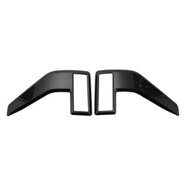 REPAIROCK 1 Set Fender Vent Cover Trim for Ford F-150 2021-2024 Waterproof ABS Fender Side Vents with Adhesive Backing Carbon Fiber Pattern Black