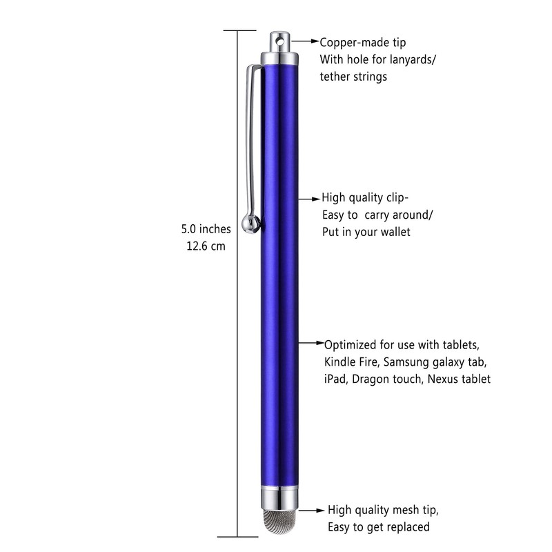 Replacement Mesh Fabric Tips for CCIVV 5.0/5.6 Inches Stylus Pens