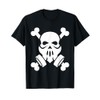 Dubstep Gas Mask Skull with Crossbones friends T-Shirt