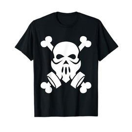 Dubstep Gas Mask Skull with Crossbones friends T-Shirt