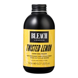 Bleach London Twisted Lemon Semi-Permanent Hair Colour Cream - Neon Yellow Vegan, Cruelty Free, Vibrant Temporary Dye 150 ml