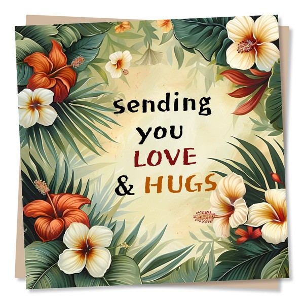 Sympathy Card In Floral Design - Sending You Love &