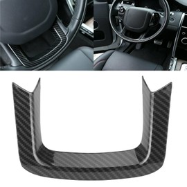 Steering Wheel U-Shape Trim, Car U-Shaped Steering Wheel Lower Trim ABS Carbon Fiber Style Replacement For Range Rover Sport 2014-2020, Range Rover Evoque 2020-