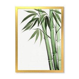 DesignQ Palm Bamboo Detail II Traditional Framed Wall Art