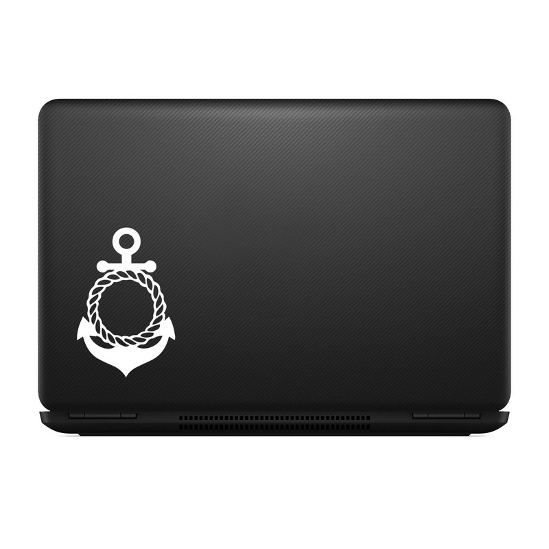 Bargain Max Decals Anchor Rope Circle Sticker Decal Notebook Car