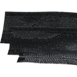 ISOLATECH Braided Sleeve with Velcro Fastening Black Sold by the Metre Diameter 25.4 mm 1 Metre Cable Tube Cable Organiser for Cable Management Desk PC