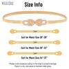 WERFORU Women Skinny Gold Belt Metal Belt For Dress Elastic