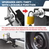 ROBLOCK Lockable Spare Tire Carrier Bracket for Utility Trailer, Powder