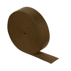 sourcing map 10 Yards Nylon Webbing Strap, 1 3/8-inch(38mm) Flat Webbing Straps Nylon Heavy Duty Webbing Strap for Luggage Strap Backpack Repairing DIY Crafting, Brown