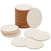 Belle Vous 50 Pack Wooden Unfinished Round Circles - 10cm/4