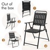 Yaheetech Folding Patio Chair Set of 8, Outdoor Dining Chair