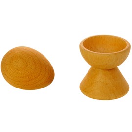 Purgano Wooden Egg and Cup Set, Montessori Educational Toy for Baby
