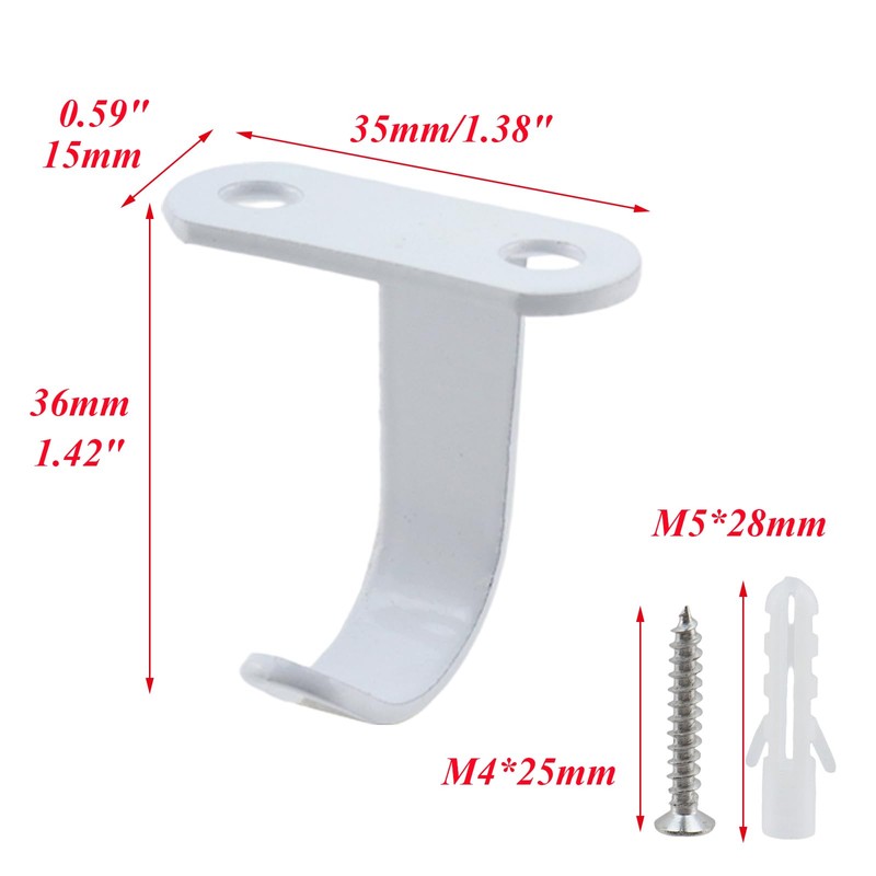 Antrader Ceiling Hook,12-Pack Stainless Steel Coat Hanger Towel/Robe Hanger, Screws