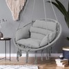 Goutime Hammock Chair, Macrame Hanging Swing Chairs with Cushion and