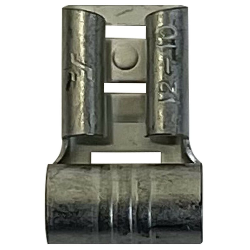 (100) Non-Insulated 12-10 AWG Gauge Flag Quick Disconnect Connector 1/4"