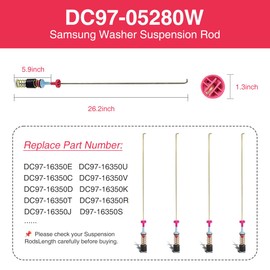 IGDXU DC97-16350U DC97-16350S Washer Suspension Rods for SAM.SUNG Washing Machinhe WA50R5200AW/US WA45N3050AW/A4 WA50R5400AV/US WA45T3200AW/A4 WA45H7000AW/AA Replace Spring Damper DC97-05280W