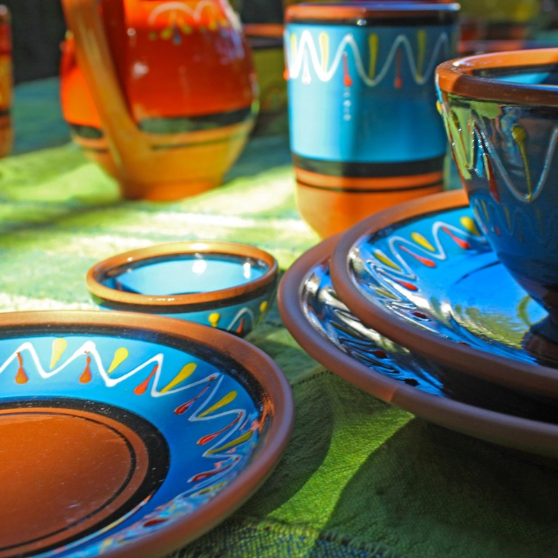 Cactus Canyon Ceramics Salsa Bowls - Spanish Terracotta Multicolor Decor