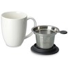FORLIFE Uni Brew-in-Mug with Tea Infuser and Lid, 16-Ounce, White