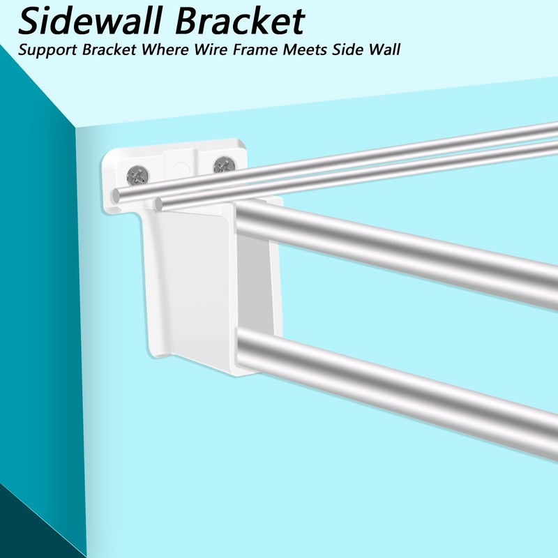 6 PCS Wire Shelf End Bracket, Plastic Closet Shelves Brackets