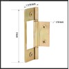 Lashow 6 Pack Bifold Door Hinge Non-Mortise Bi-fold Door Hinges