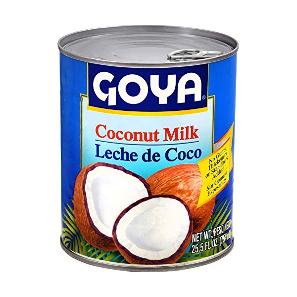 Goya Foods Unsweetened Coconut Milk, 25.5 Fl Oz, Pack of 12