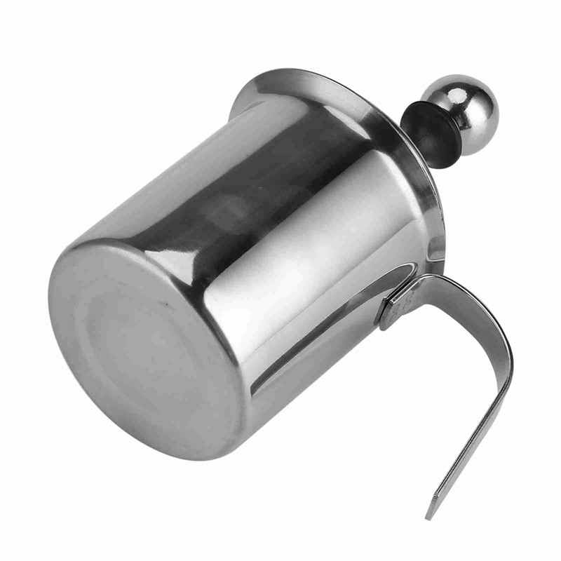 400ML/800ML Stainless Steel Manual Milk Frother Double Mesh Coffee Foamer