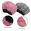 SAFIGLE 2Pcs Shower Cap Three Layers Hair Protection Bonnet Quick