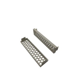 2X - 3.5 inch Disk Drive Bay Cover Vented Small Hexagon Holes. Beige - Khaki Replacement Computer Tower Parts. Vintage pc Look