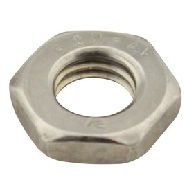 SC-Normteile Pack of 10 hexagon nuts (low shape, with chamfer), (M8), DIN 439, stainless steel A2 (V2A), SC439
