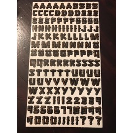 Rustic Mini Letter Stickers 3 sheets per