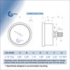 CARBO Instruments 2 1-2" Pressure Gauge, All Stainless Steel Wetted