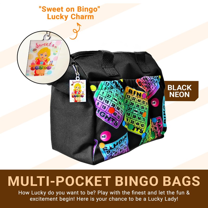 LUCKY LADY DAUBER CO. Neon Bingo Bags with Pockets, 6