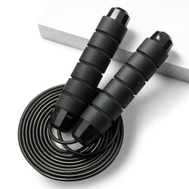 Jump Rope, Adjustable Jump Ropes for Fitness for Women Men – Tangle-Free Rapid Speed Jumping Rope Cable with Ball Bearings – Exercise & Slim Body at H