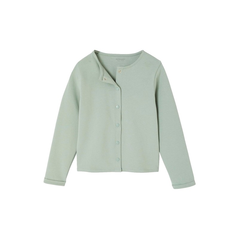 Vertbaudet Girls Sweat Jacket & Floral Dress Set, grey