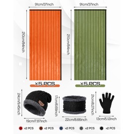 Tranqun 40pcs Emergency Sleeping Bags Bulk with Winter Hat Gloves Scarf, Survival Sleeping Bag Bivy Sack Waterproof Lightweight Thermal Blanket Gear for Camping Hiking Outdoors Homeless