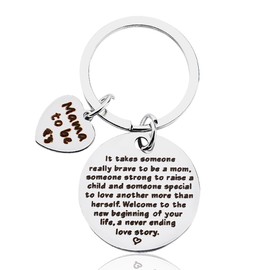 First Time Mom Gifts Keychain for Women Mama to be Presents for New Mom Mothers Day Gift for Mother to be Gifts 1st Time Mom Present Sister Daughter Friends New Mama Gift Keychain