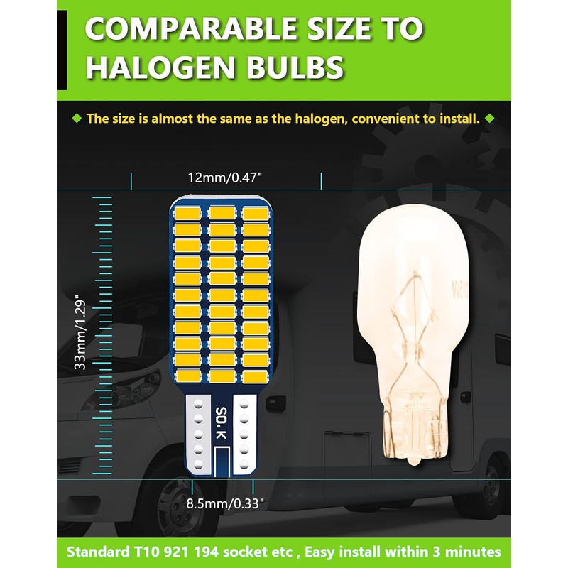 UNXMRFF - Super Bright Natural Warm White T10 921 922
