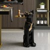 Modern Resin Dog Sculpture Cute End Side Table with Metal