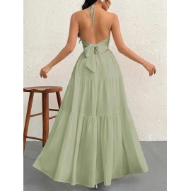 Mujer Vestidos De Gasa Sin Espalda Vestidos De Fiesta Largos