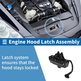 Partuto Hood Latch Assembly for Toyota Land Cruiser 1998-2005 Engine Hood Latch Lock Release No.5351060130 1 Pc