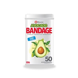 BioSwiss Kids Bandaids | 50pcs Sterile Unique Shaped Bandages Colorful Funny Cute Toddler Girls & Boys, Adults First Aid, Protect Scrapes and Cuts | Wellness for Everyone | Reusable Tin (Avocado)