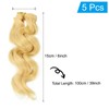PATIKIL 15cm Doll Hair Wefts, 5Pcs Soft Synthetic Wave Hair