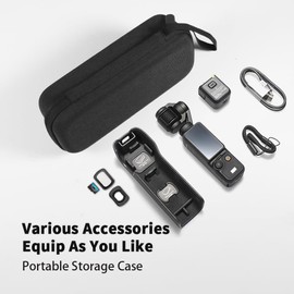uconsmimo Storage Bag for DJI Osmo Pocket 3,Carrying Case for OSMO Pocket 3,Portable Nylon Storage Bag With Wrist Strap,Protective Bag for Pocket 3 Accessories