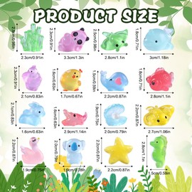 XIMISHOP 164PCS Mini Luminous Resin Animals，Coloful Tiny Resin Animals Miniature Mini Little Small Plastic Animals Figures Glow in the Dark for Micro Landscape Fairy Garden Aquarium Dollhouse Decor