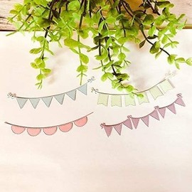 4Pcs Triangle Circle Banners Cutting Dies,DIY Scrapbooking Artist Metal Cutting Dies Stencils for DIY Scrapbooking Album Paper Card Decorative Art Craft Die Cuts Scrapbooking Card Making Accessories