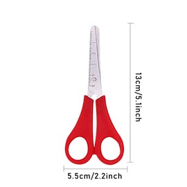 10 PCS Children Safety Scissors, Child Craft School Scissors Blunt Tip Kids Preschool Training Scissors With cm-scale Left and Right Handled Scissors For Student Scrapbooking Paper Cutting Teaching