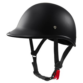 Motorcycle Half Helmet,DOT Approved Vintage Shell Open Face Unisex-Adult Helmet for Motorcycle Scooter Moped Street Cruiser