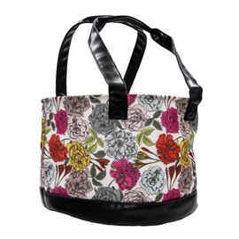 Fluffy Layers by RentACoop Egg Collecting Bag – Durable Coated Canvas and Easy-to-Clean Bottom & Handles – Reusable Farm Egg Basket (Floral Pop)