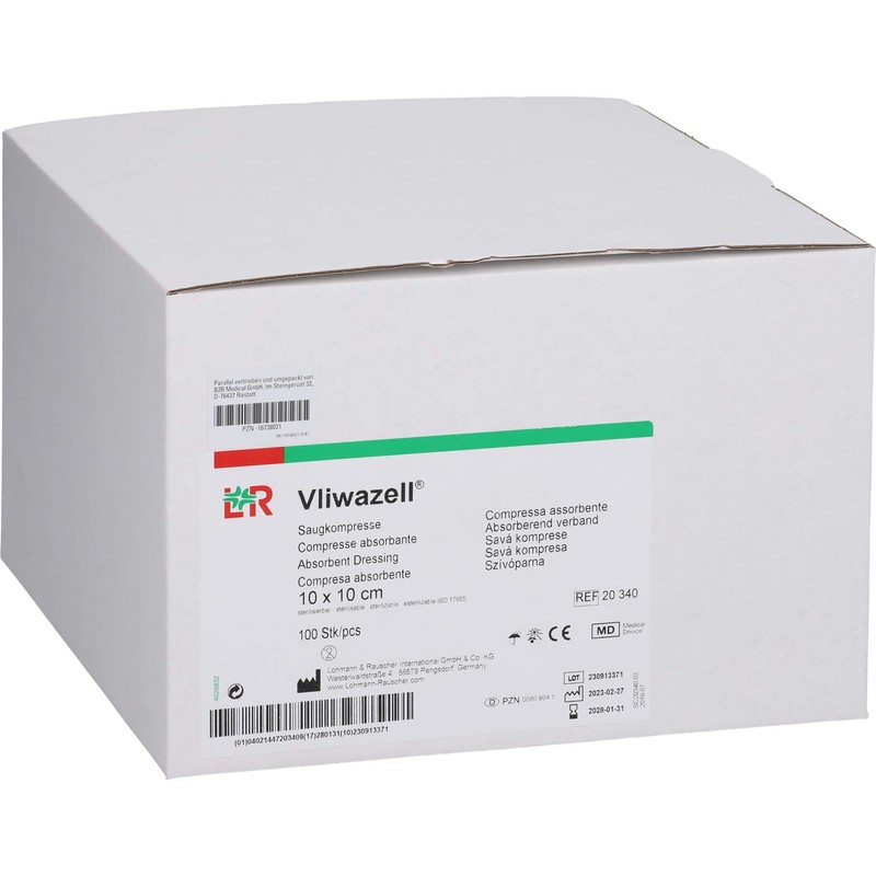 VLIWAZELL Absorbent Dressings 10 x 10 cm Non-Sterile Pack of